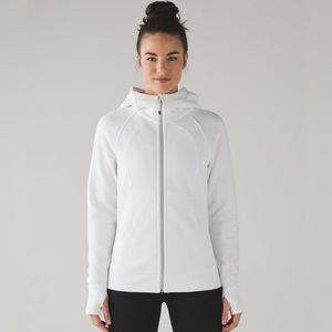 Lululemon White Scuba Hoodie